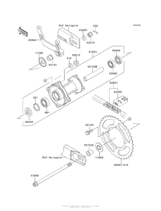 KX65 Задняя ступица колеса