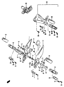 GSF1200S (ABS) Подножки
