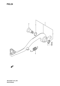 RM-Z450 Педаль тормоза