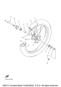 WR250F Переднее колесо