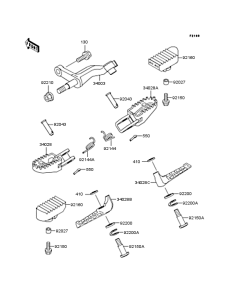 KLX250 Подножки