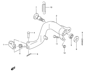 RMX250 Передний суппорт