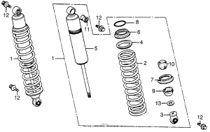 CR125 Rear shock absorber 78