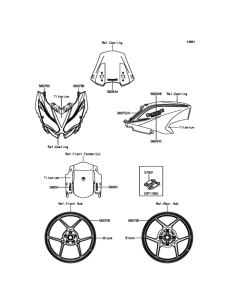 KLE650 Decals(Titanium)