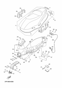 YP250R Сиденье