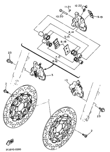 FZR400RR Front brake. caliper
