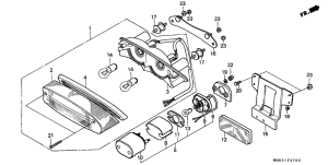 VT1100C Taillight unit ass`y