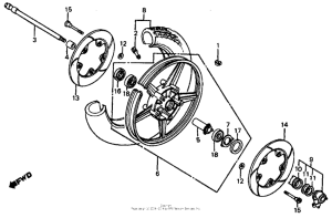 VF700C Front wheel 85-86