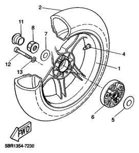 YQ50 Переднее колесо
