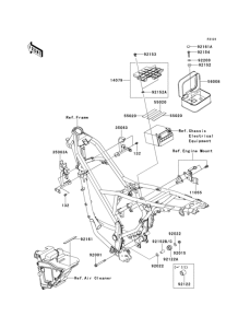KLX125 Рама ,крепежные детали