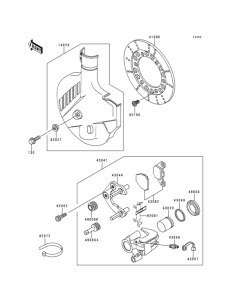 KMX125 Передний тормоз