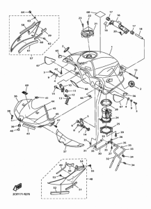 YZF-R6 Топливный бак