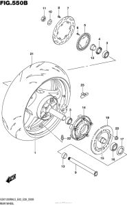 GSX1300R (ABS) Rear Wheel (Gsx1300Ral5 E28)