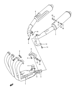 GSX-R1100 Muffler comp