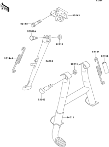 ZX600 Подножка