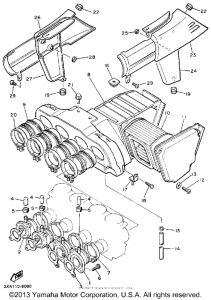 YX600WC Воздушный фильтр