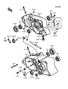 KMX80 Картер двигателя