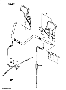 GV1400 Handlebar-control cable gv1400gcg / model h / j