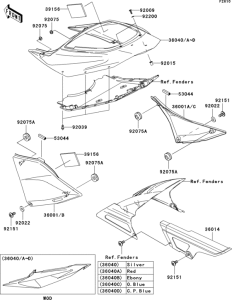 ZR750 Боковые обтекатели