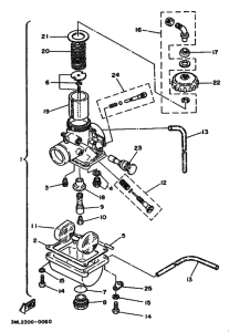 YZ80 YZ80D Carburetor assy