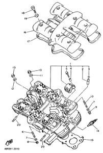 XJ600S (37KW) Головка цилиндров