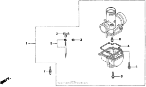 CR80R Детали карбюратора