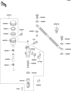 KLE500 Задний торм цилиндр