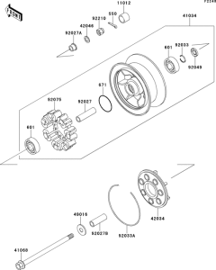  Задняя ступица колеса
