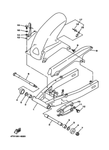 TDM850 Задний рычаг и подвеска