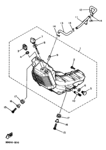 SRX600 Oil tank assy