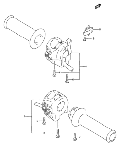 GSX600 Рулевой переключатель