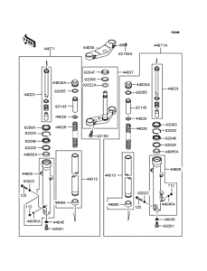 ZR250 Передняя вилка