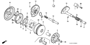 SH75 Drive face / kick starter kick starter spindle