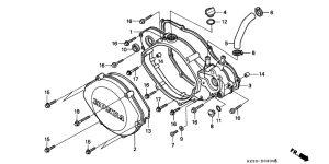 CR250R Крышка картера правая