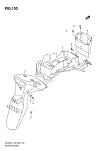 DL650 (ABS) Заднее крыло