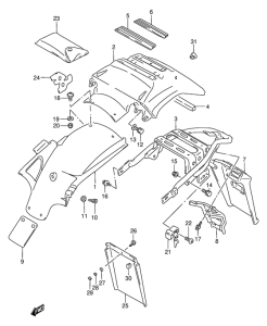 DR650 Заднее крыло