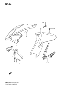DR-Z125 Крышка топливного бака