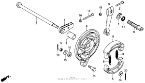 CB125T Задний тормоз