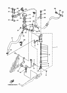 MT07A Задний торм цилиндр