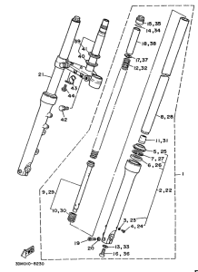XV240 Передняя вилка