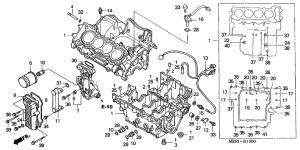 CBF600 (Naked, ABS) Картер двигателя