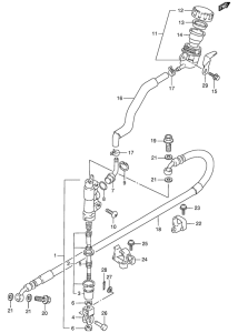 DR350 Задний тормозной цилиндр