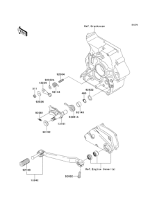 KLX250 Механизм переключения передач