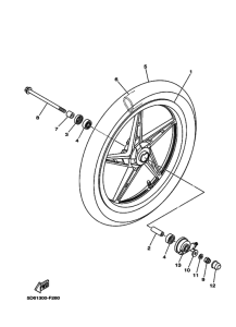 T135FI Передние колеса for spoke wheel