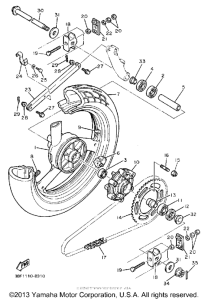 FZR400W Переднее колесо