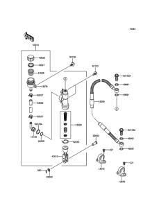 KX100 Задний торм цилиндр