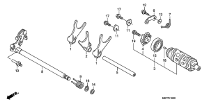 XL1000V (ABS) Вилка переключения передач