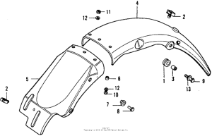 XL125 Rear fender k-k1