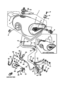 XV1100 XV1100J Tank fuel