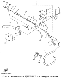 YZ125H1 Главный тормозной цилиндр